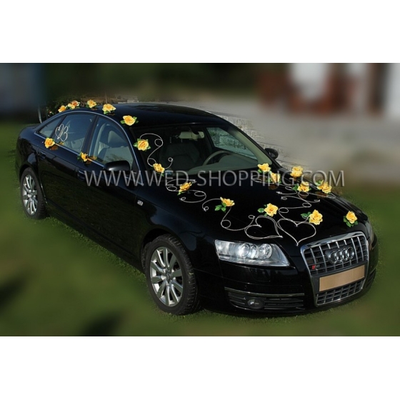 Gul rosor Bildekoration till bröllop