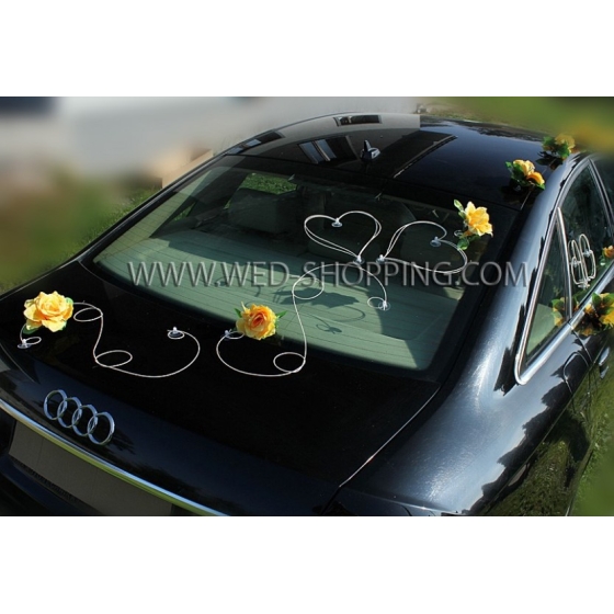 Gul rosor Bildekoration till bröllop