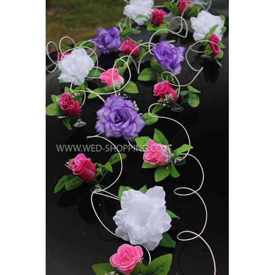 Blommor dekoration till brÃ¶llop bil