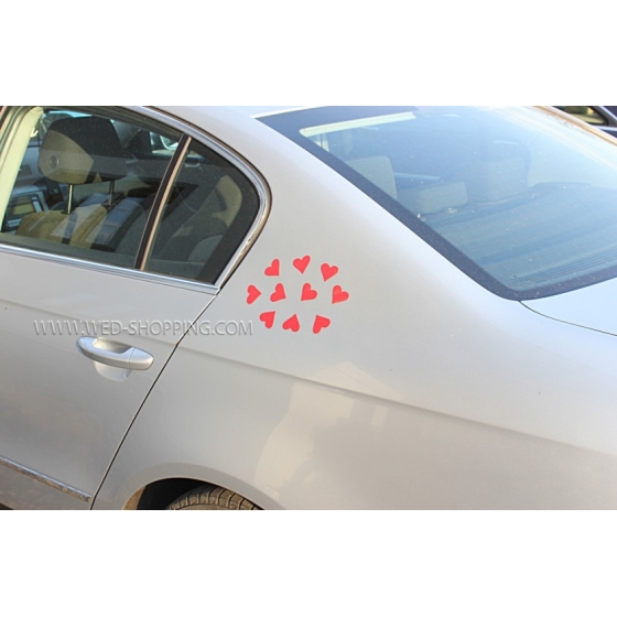 dekoration rÃ¶d till brÃ¶llop bil