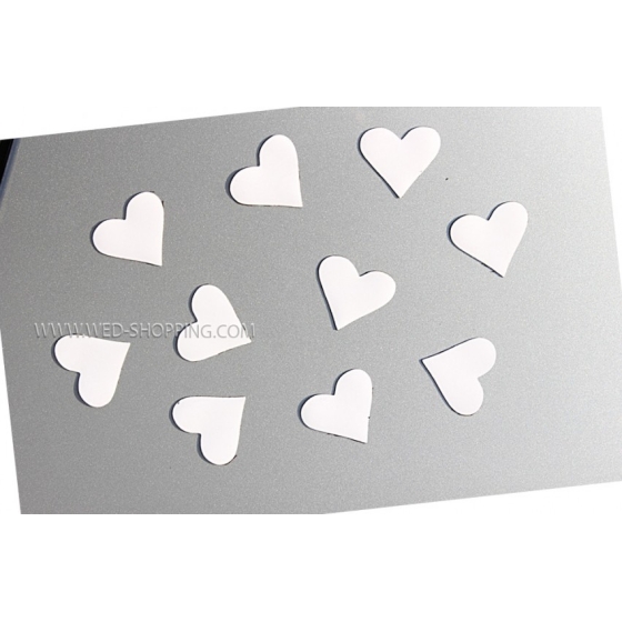 Magnethjärtan för bröllop bil vit