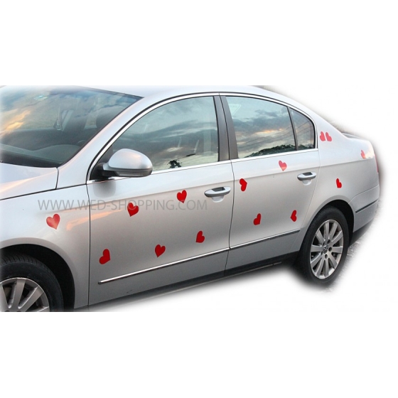 Dekoration till bil magnetisk klistermärken hjärta