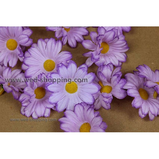 Lila prästkragar med sugkoppar för bröllop bil dekoration