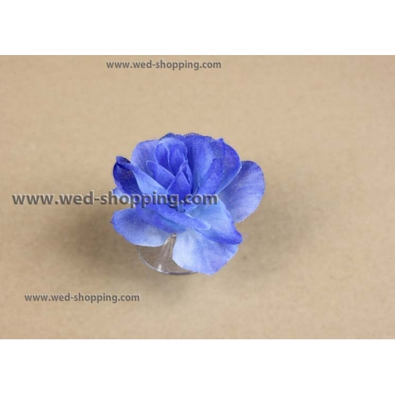 Blå rosor med sugkoppar för bröllop bil dekoration