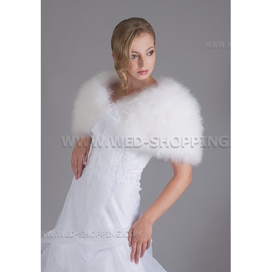 Brudcape av fjädrar - kort