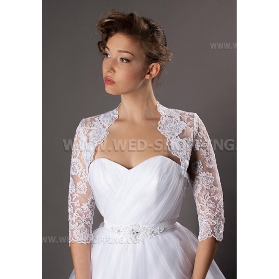 Spets bolero jacka 2/3 ärmar front öppen