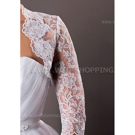 Spets bolero jacka 2/3 ärmar front öppen