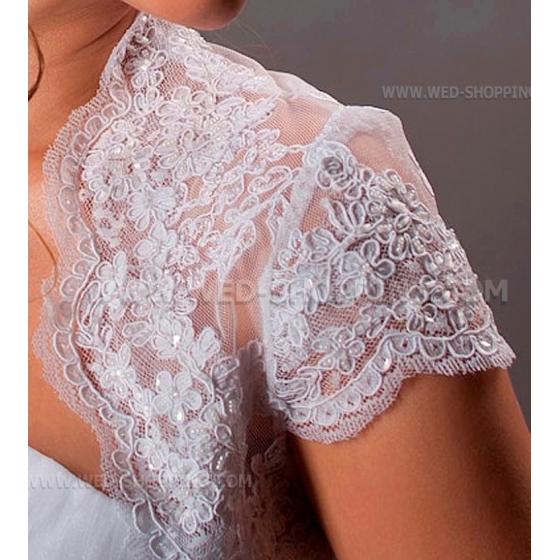 Bolero broderi med kort ärm