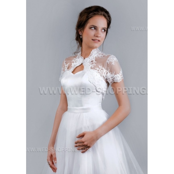 Bolero broderi med kort ärm