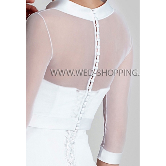 Brud bolero tyll knappar i ryggen