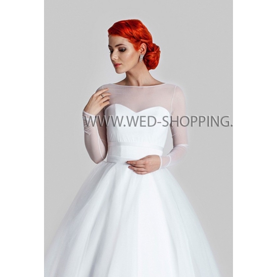 Brud bolero Stretch Tyll fastsättning knappar  fastsättning knappar