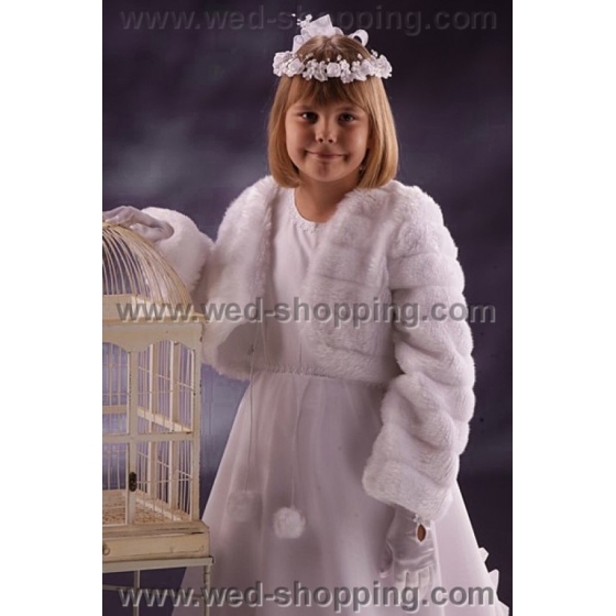 Fuskpäls bolero flickor 8-11