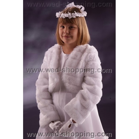 Fuskpäls bolero flickor 8-11