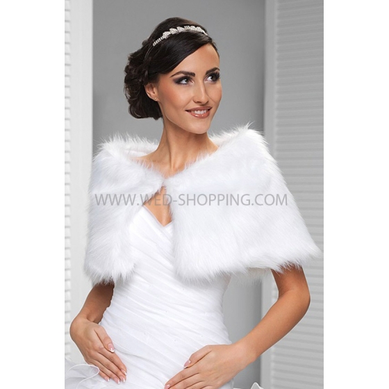 Höstbröllop Stola - pälsimitation