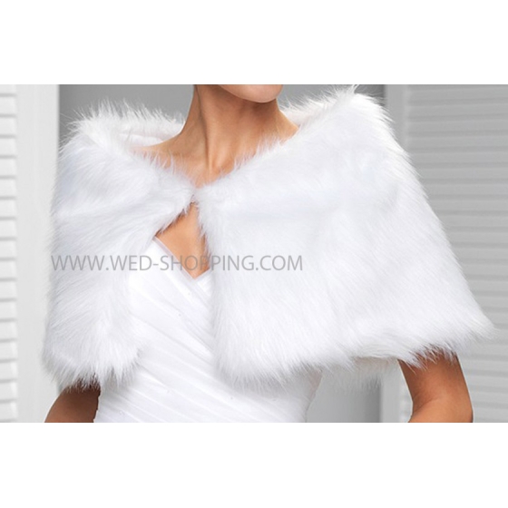 Höstbröllop Stola - pälsimitation