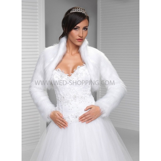 Vintern Brudbolero pälsimitation