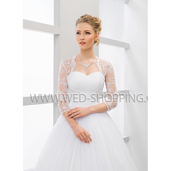 Brud bolero Spets paljetter med ärm