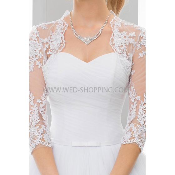 Spetsbolero paljetter med ärm 2/3