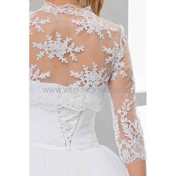 Spetsbolero paljetter med ärm 2/3