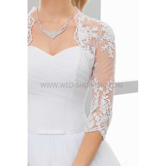 Spetsbolero paljetter med ärm 2/3