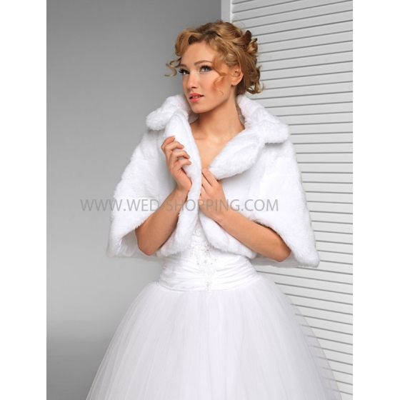 Pälsstola brud med ärm