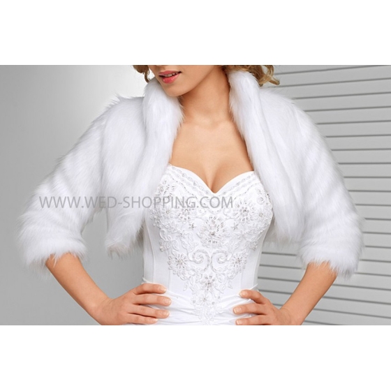 Varm bröllop bolero med ärmar