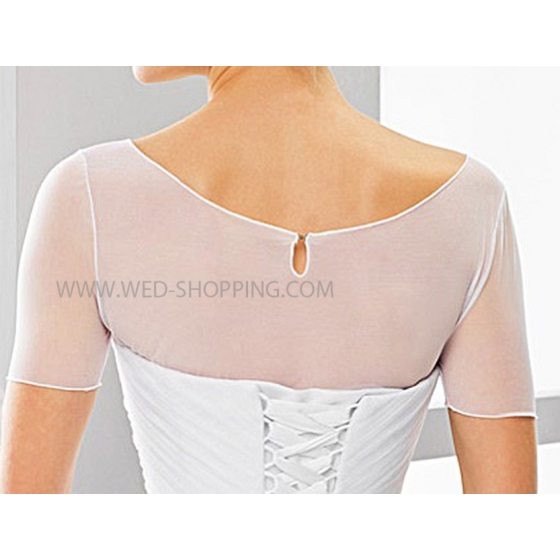 Bolero tyll korta ärmar Vit Ivory