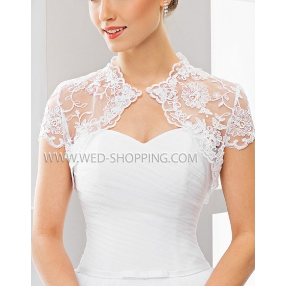 Spetsbolero brud kort ärm