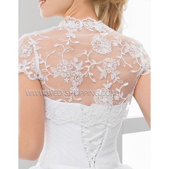 Spetsbolero brud kort ärm
