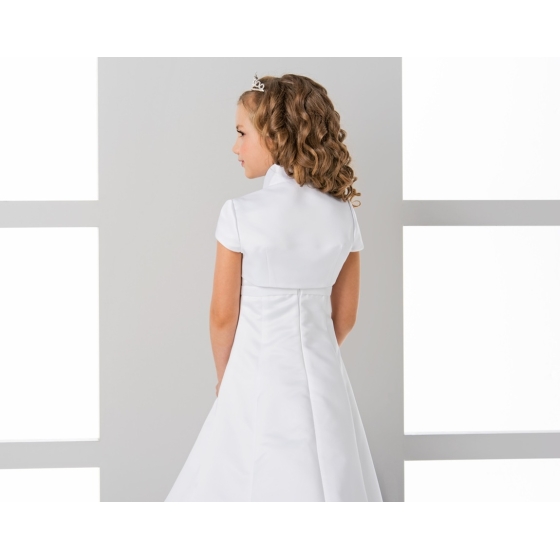 Kort bolero flicka med kort ärmar med en krage