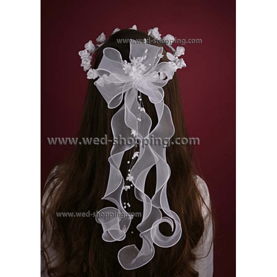 Första Kommunions Band Krans för flicka