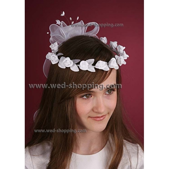 Första Kommunions Band Krans för flicka