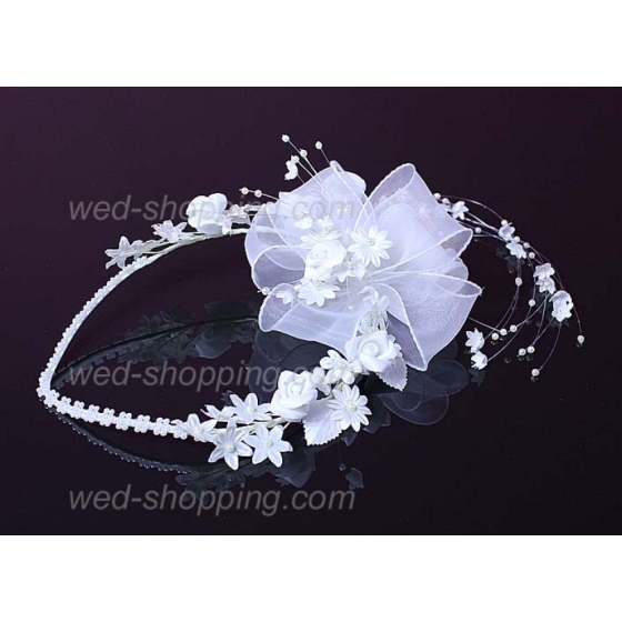 Första Kommunions diadem krans för flicka