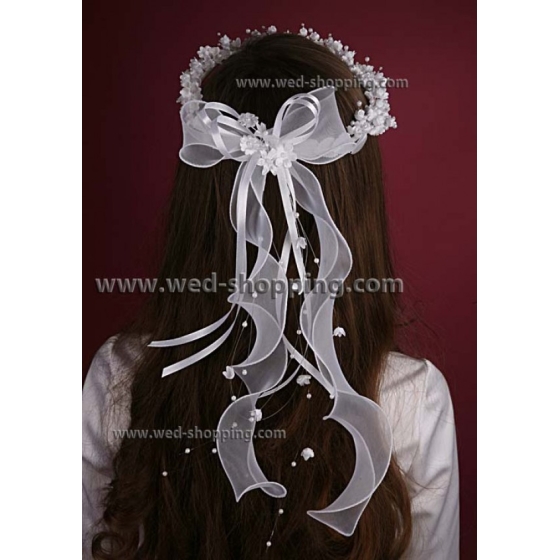 Brudtärna krans av  blommor och ribbon