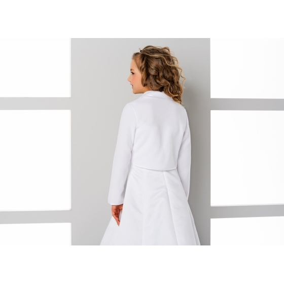Långärmad bolero i fleece för flicka första kommunion
