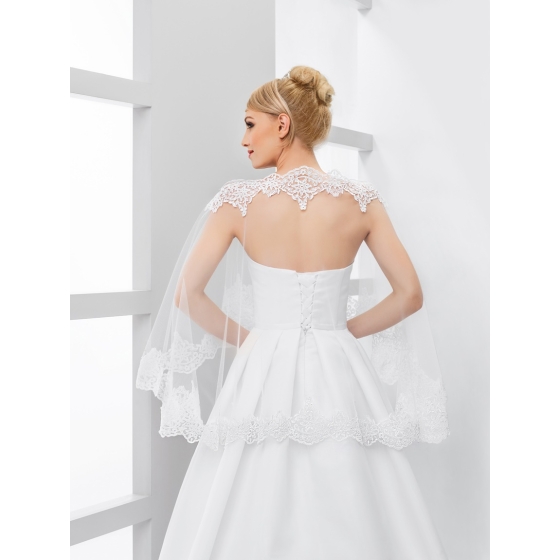 Spets poncho cape för brud