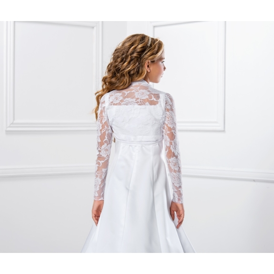 Spetsbolero långärmad för flickar Kommunion