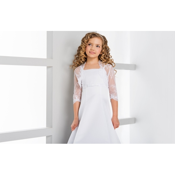 Spetsbolero med 2/3 ärm för flicka Första Kommunion