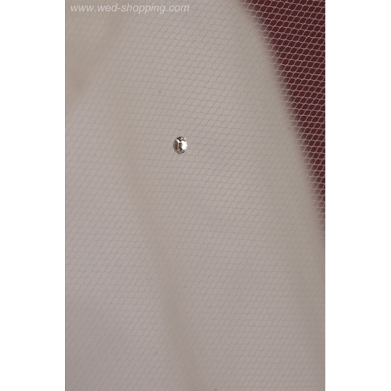 Brudslöja lång 170 cm med kristaller