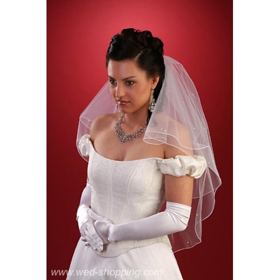 bröllopsslöja med Opall Rondell Swarovski