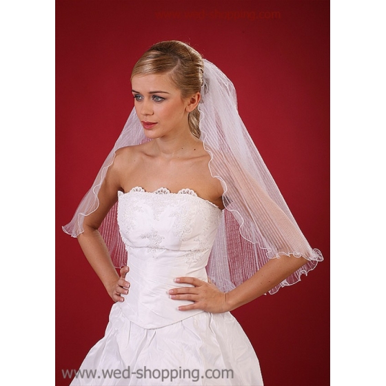 Brudslöja - rynkad tyll