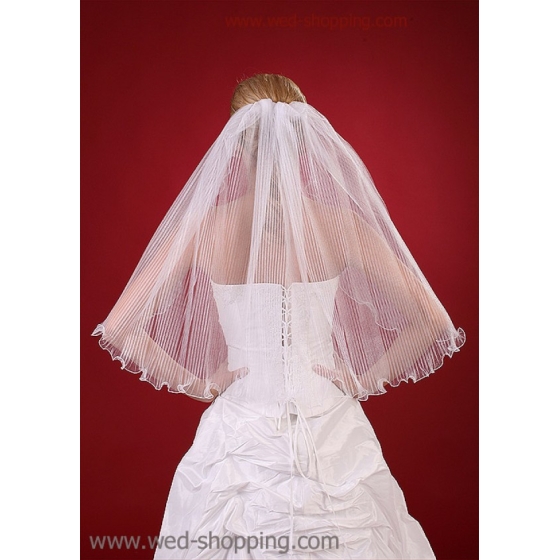 Brudslöja - rynkad tyll