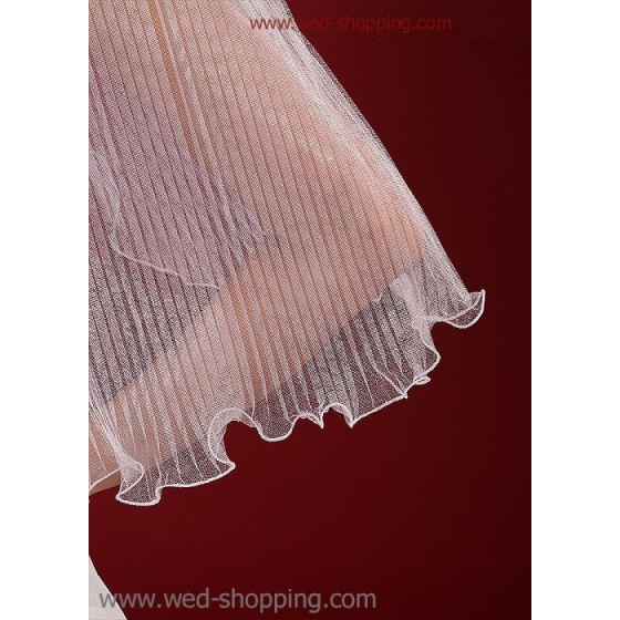 Brudslöja - rynkad tyll