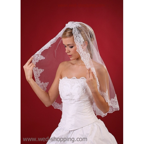 Tyll slÃ¶ja prydd med spets Bild 2