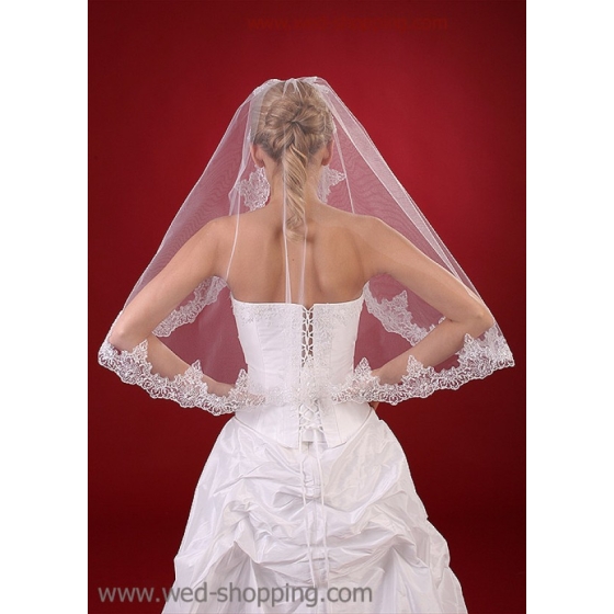 Tyll slÃ¶ja prydd med spets Bild 4