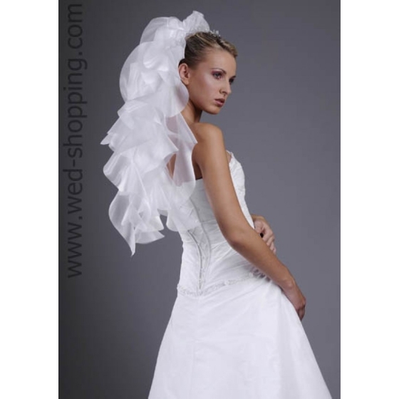 Brudslöja - 80 cm - glansig-organza