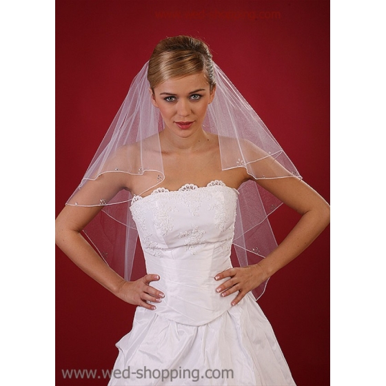 Brudslöja med kristaller