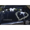 Cœur floral Blanche pour décoration de voiture mariage