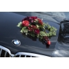 Grand cœur floral Elsa Rouge Bordeaux pour voiture de mariage