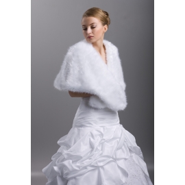 Etole de mariée imitation peau de renard